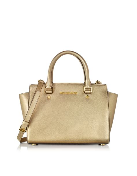 michael kors tasche selma silber|michael kors saffiano satchel.